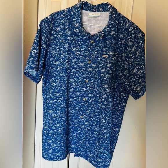 Columbia Other - Columbia PFG Performance Fishing Gear shirt. M/M size. Dark rich blue shirt